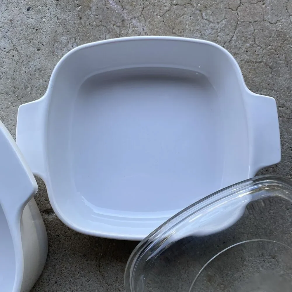 Corning Ware Summer Blush Lot 2 A-3-B 3Qt A-1-B 1Qt Casserole Pyrex Lids